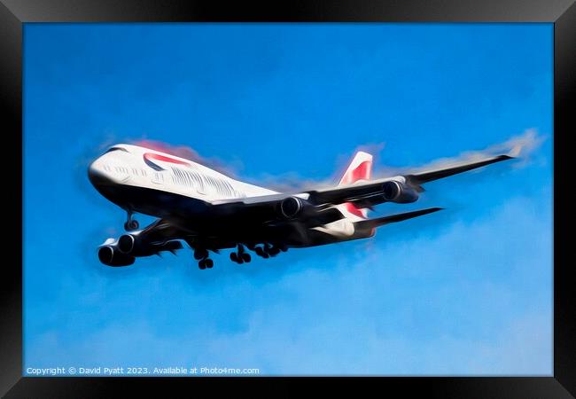 British Airways Boeing 747 Art Framed Print by David Pyatt