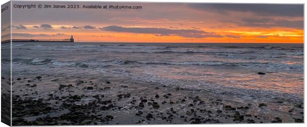 January sunrise over the North Sea - Panorama Canvas Print by Jim Jones