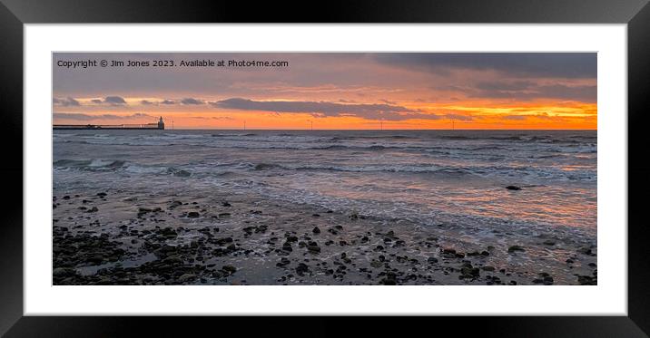 January sunrise over the North Sea - Panorama Framed Mounted Print by Jim Jones