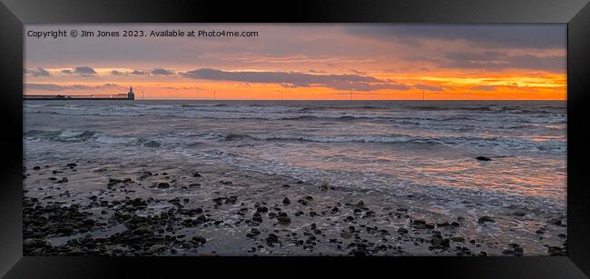 January sunrise over the North Sea - Panorama Framed Print by Jim Jones