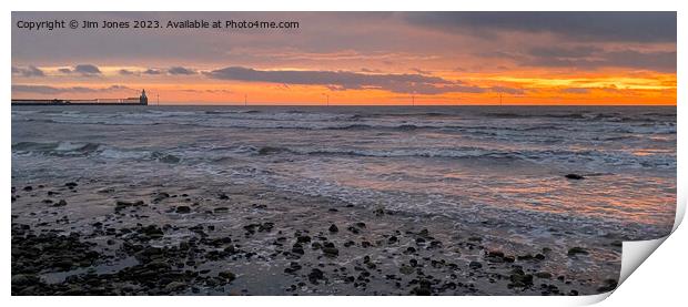 January sunrise over the North Sea - Panorama Print by Jim Jones