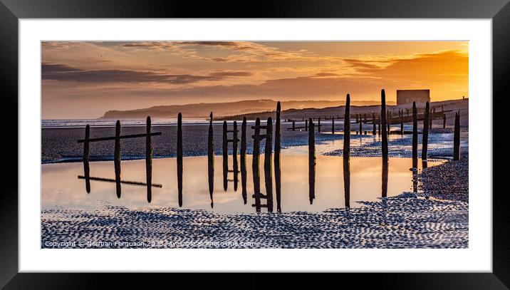 Winchelsea beach sunset Framed Mounted Print by Norman Ferguson