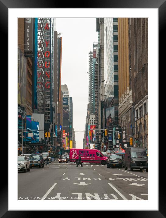 Times Square Framed Mounted Print by Benjamin Brewty