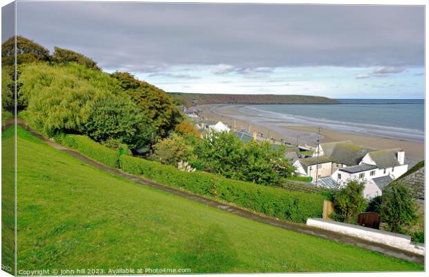 Filey bay at low tide, North Yorkshire Canvas Print by john hill