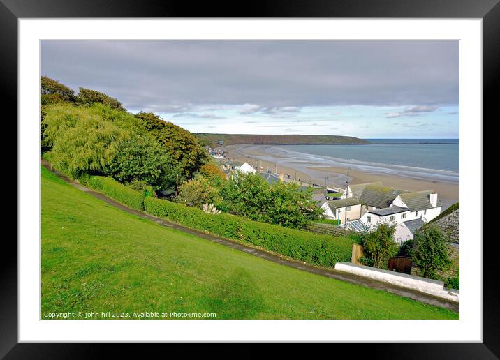 Filey bay at low tide, North Yorkshire Framed Mounted Print by john hill