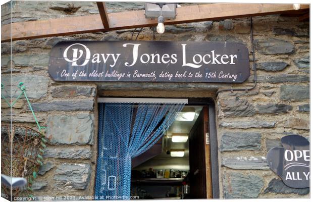 Davey Jones Locker, Barmouth Wales. Canvas Print by john hill