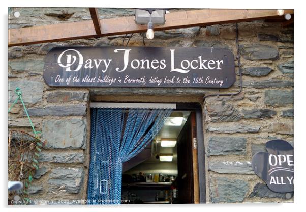 Davey Jones Locker, Barmouth Wales. Acrylic by john hill