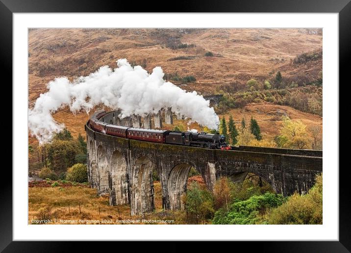 Harry Potter Steam Train Framed Mounted Print by Norman Ferguson