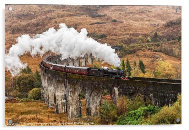 Harry Potter Steam Train Acrylic by Norman Ferguson