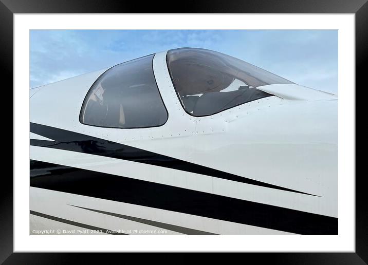 Executive Jet Canopy Detail Framed Mounted Print by David Pyatt