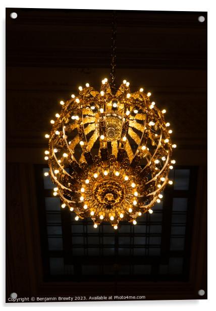 Grand Central Terminal Chandeliers Acrylic by Benjamin Brewty