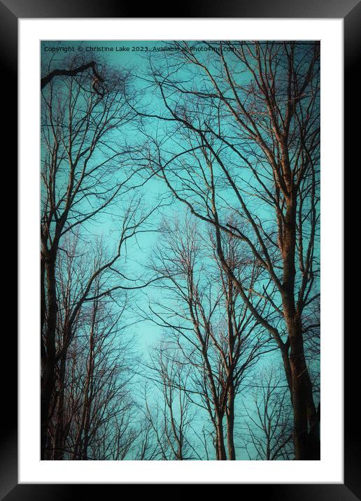 In To The Blue Framed Mounted Print by Christine Lake