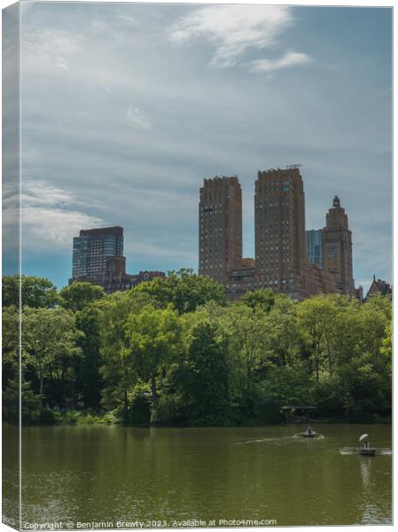 Central Park View Canvas Print by Benjamin Brewty