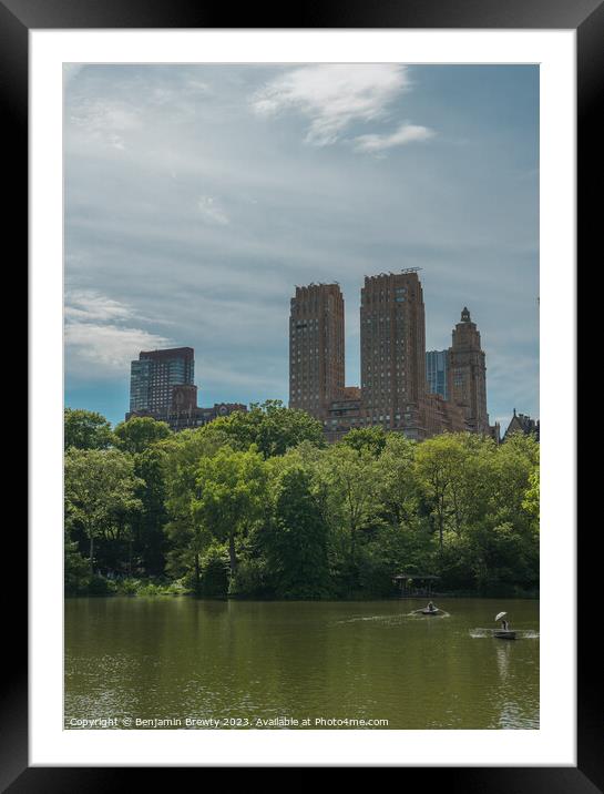 Central Park View Framed Mounted Print by Benjamin Brewty