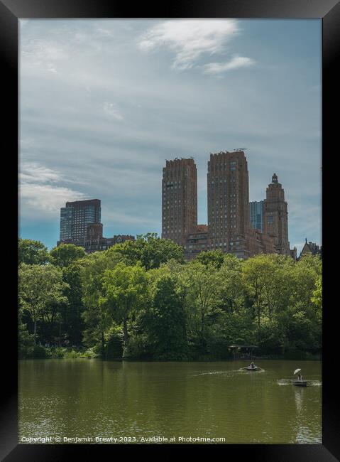 Central Park View Framed Print by Benjamin Brewty