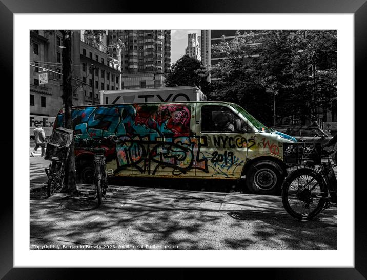 Colour Pop Graffiti  Framed Mounted Print by Benjamin Brewty