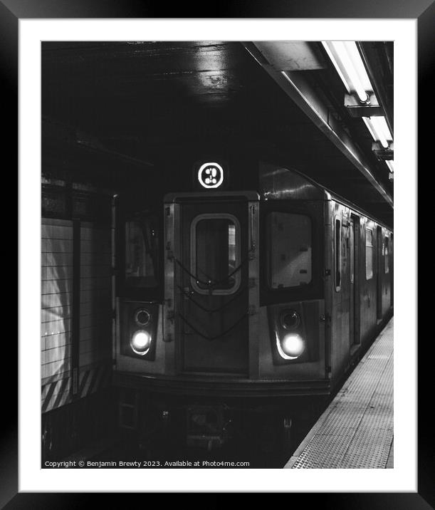 2 Train NYC Framed Mounted Print by Benjamin Brewty