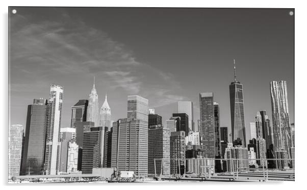 New York Skyline  Acrylic by Benjamin Brewty