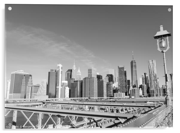 New York Skyline  Acrylic by Benjamin Brewty