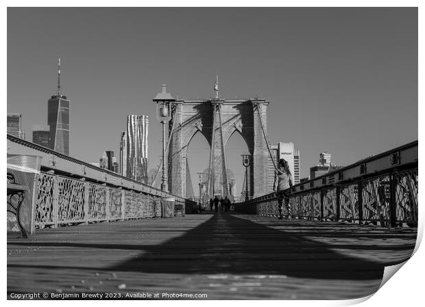 Brooklyn Bridge  Print by Benjamin Brewty