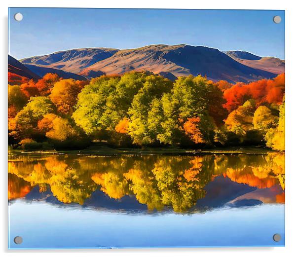 Golden Autumn Hues Acrylic by Roger Mechan