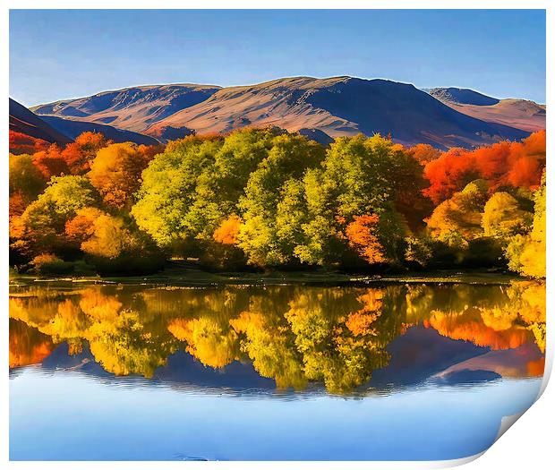 Golden Autumn Hues Print by Roger Mechan