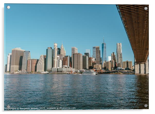 NYC Skyline  Acrylic by Benjamin Brewty