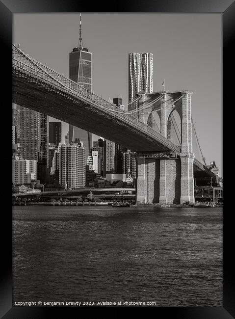 New York View Framed Print by Benjamin Brewty
