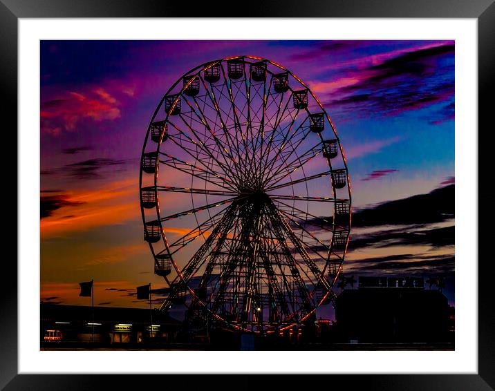 Blackpool at Twilight Framed Mounted Print by Glen Allen