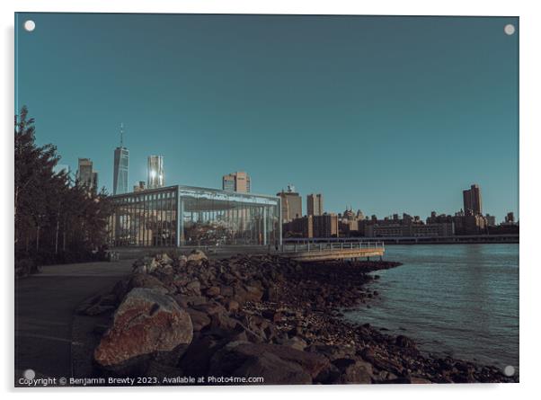 Sunrise Skyline NYC Acrylic by Benjamin Brewty
