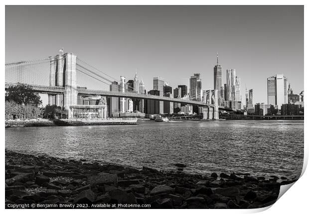 NYC Skyline Print by Benjamin Brewty