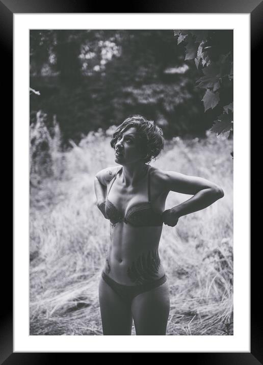 BB Montague - Time Stands Still - Art Nude and Erotic Imagery 005 Framed Mounted Print by Henry Clayton