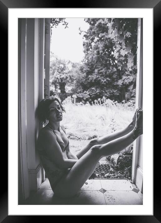 BB Montague - Time Stands Still - Art Nude and Erotic Imagery 008 Framed Mounted Print by Henry Clayton