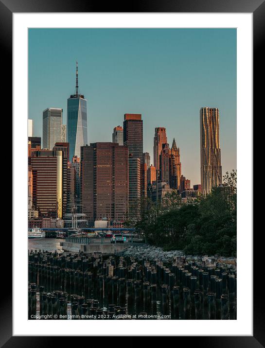 New York Sunrise  Framed Mounted Print by Benjamin Brewty