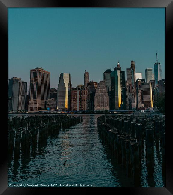 NYC Skyline  Framed Print by Benjamin Brewty