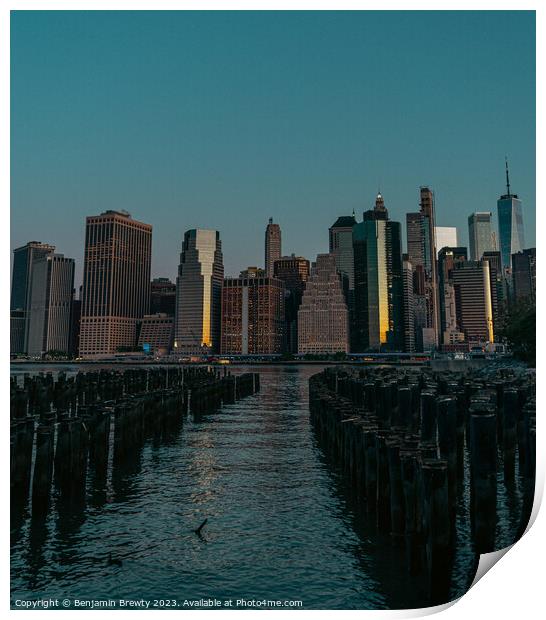 NYC Skyline  Print by Benjamin Brewty