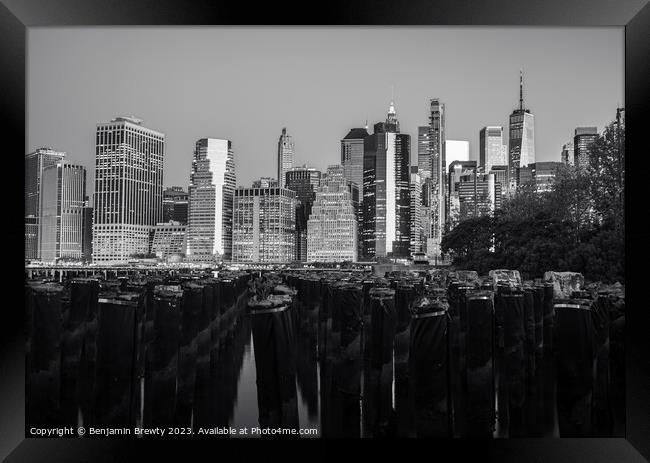 New York Skyline  Framed Print by Benjamin Brewty