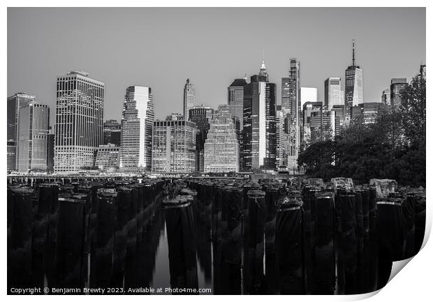 New York Skyline  Print by Benjamin Brewty