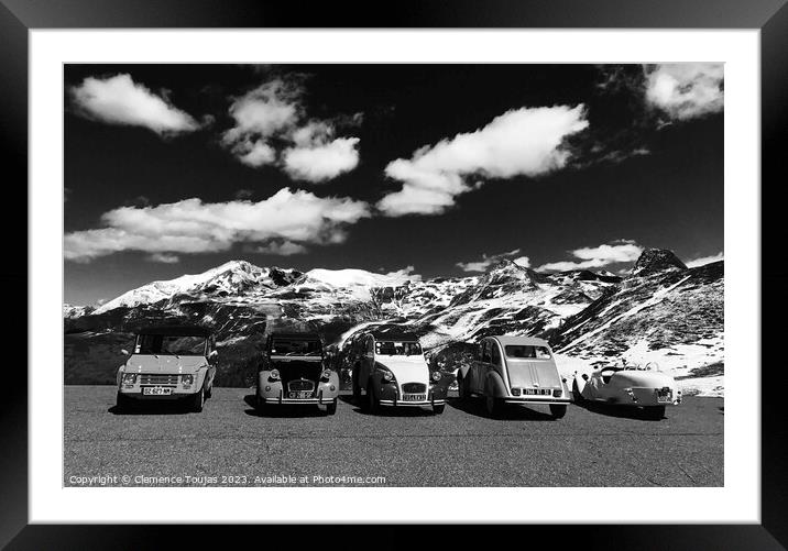 Vintage Cars in the Pyrenees  Framed Mounted Print by Clemence Toujas