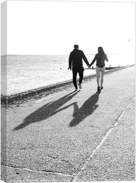 Southend-On-Sea Couple Canvas Print by Benjamin Brewty