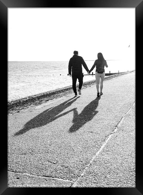 Southend-On-Sea Couple Framed Print by Benjamin Brewty