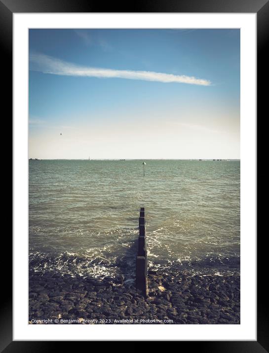 Southend-On-Sea Beach  Framed Mounted Print by Benjamin Brewty