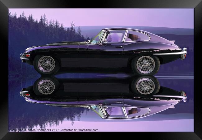 Jaguar E Type Framed Print by Alison Chambers