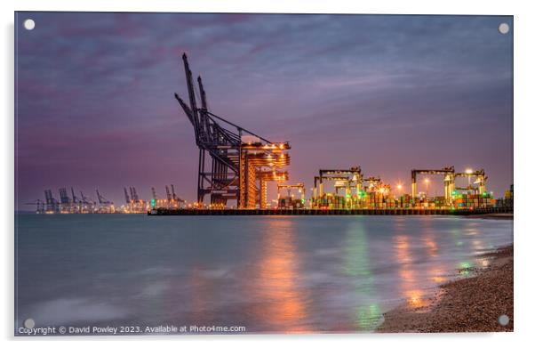 Industrial Sunrise Splendor Acrylic by David Powley