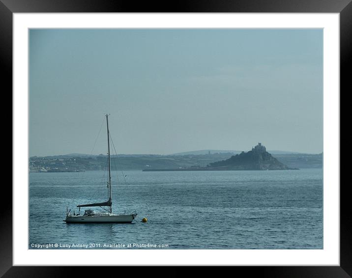 The Mount from Penzance Framed Mounted Print by Lucy Antony