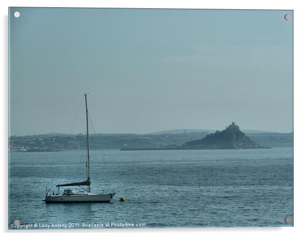 The Mount from Penzance Acrylic by Lucy Antony