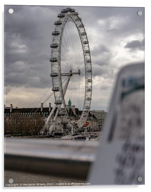 London Eye  Acrylic by Benjamin Brewty