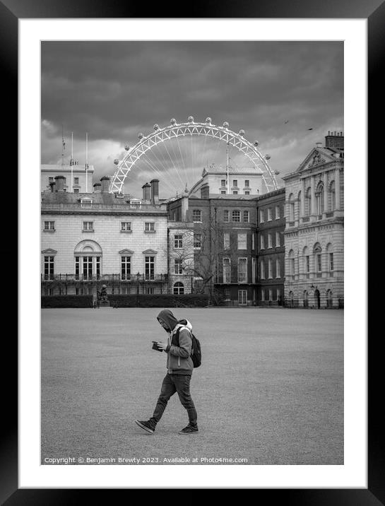 London Street photography Framed Mounted Print by Benjamin Brewty