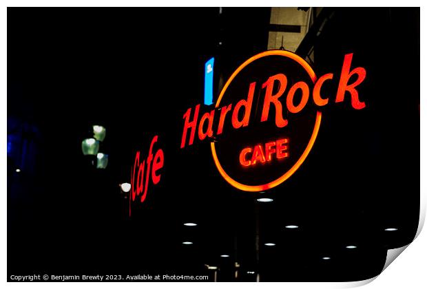 Hard Rock Cafe Print by Benjamin Brewty