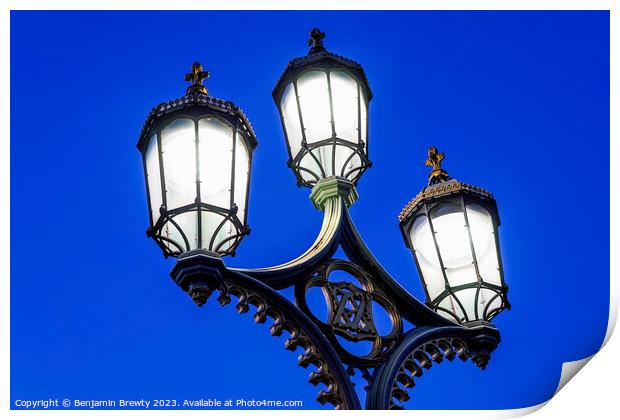 Street Lamps Print by Benjamin Brewty